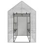 AWTOOLS Garten-Gewächshaus Weiß 143x143x195cm