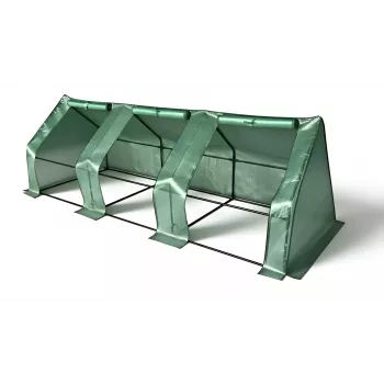 AWTOOLS Mini-Folienschachtunnel-Gewächshaus 295x95x95cm verzinkter Stahlrahmen mit UV-beständiger PE-Abdeckung