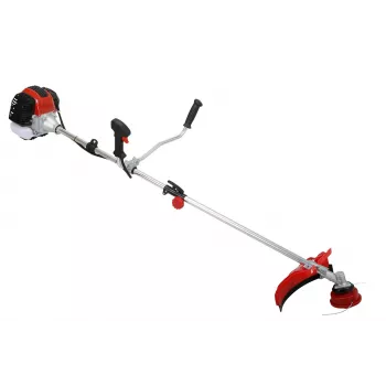 AWTOOLS Benzin-Trimmer BC620 3,5 PS 62 ccm 2-Takt Motorsense mit Fahrradgriff, 3 Messern und Doppelgurt