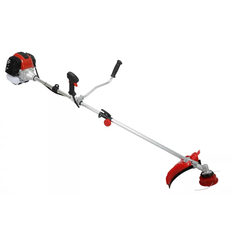 AWTOOLS Benzin-Trimmer BC620 3,5 PS 62 ccm 2-Takt Motorsense mit Fahrradgriff, 3 Messern und Doppelgurt