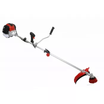 AWTOOLS Benzin-Trimmer BC620 3,5 PS 62 ccm 2-Takt Motorsense mit Fahrradgriff, 3 Messern und Doppelgurt