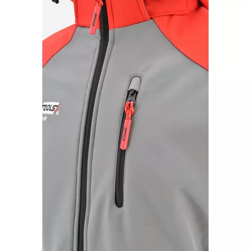 AWTOOLS Softshell Jacke Sweatshirt T4 Rot-Grau L