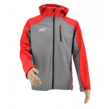 AWTOOLS Softshell Jacke Sweatshirt T4 Rot-Grau Größe S