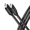 AXAGON BUCM-CM15AB USB-C auf USB-C 2.0 Kabel, 1,5m, PD 60W, 3A, geflochten - Schwarz