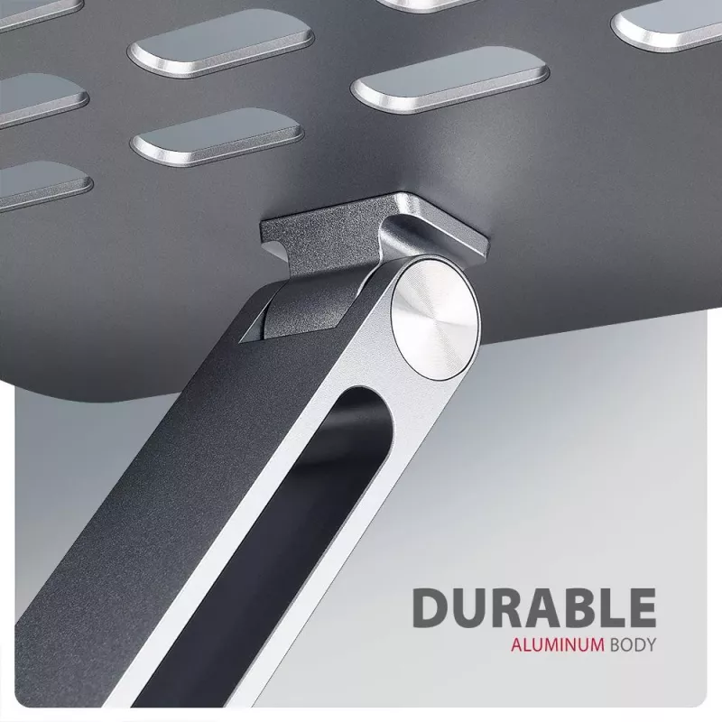 AXAGON STND-LQ Aluminium Notebook-Ständer für 10-16 inch Laptops, Silber