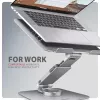 AXAGON STND-LR 360° Rotierender Aluminium-Notebookständer für 10 inch-17 inch Laptops, Silber