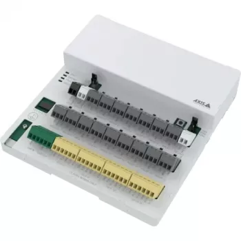 AXIS A9920 I/O-Relais-Erweiterungsmodul – 8 konfigurierbare Ports, RS485, Hutschienenmontage