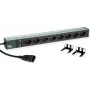 Bachmann 19 Zoll 1U 8-fach C13 90° gewinkelte PDU mit C14-Eingang, 2m Kabel (800.4023)