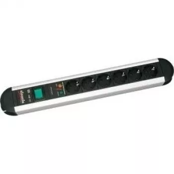Bachmann PRIMO 8-fach Steckdosenleiste mit Schalter, 1,75 m, Schwarz 331.007