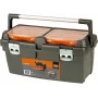 Bahco 4750PTB60 Werkzeugkasten / Sortimentskasten, 600 x 270 x 270 mm, Polypropylen, Schwarz/Orange, herausnehmbare Ablage, abschließbar