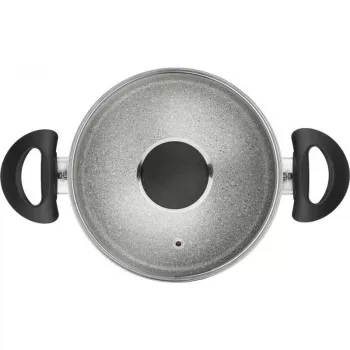 BALLARINI Ferrara 20 cm Bratpfanne mit 4 mm Boden, Titanium Mineralia Antihaftbeschichtung, Induktionsgeeignet, Soft-Touch-Griff