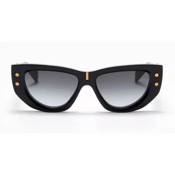 Balmain BPS-151A-55 Damen-Sonnenbrille Schwarz Acetat Grau Polycarbonat-Glas 55 mm