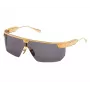 BALMAIN Unisex Sonnenbrille BPS-147A-142 Schwarzer Acetatrahmen eckig graue Nylongläser 43/27/147 mm