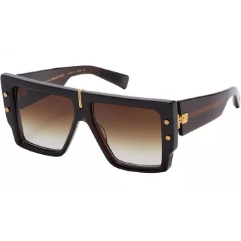 BALMAIN Damen-Sonnenbrille BPS-144C-57 Cat Eye Acetatrahmen graue Gläser 57/14/145 mm