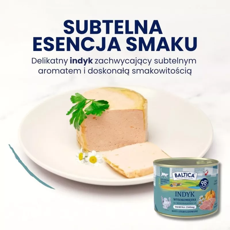 BALTICA Smaki regionów Turkey Mono - Nassfutter für Katzen - 400g