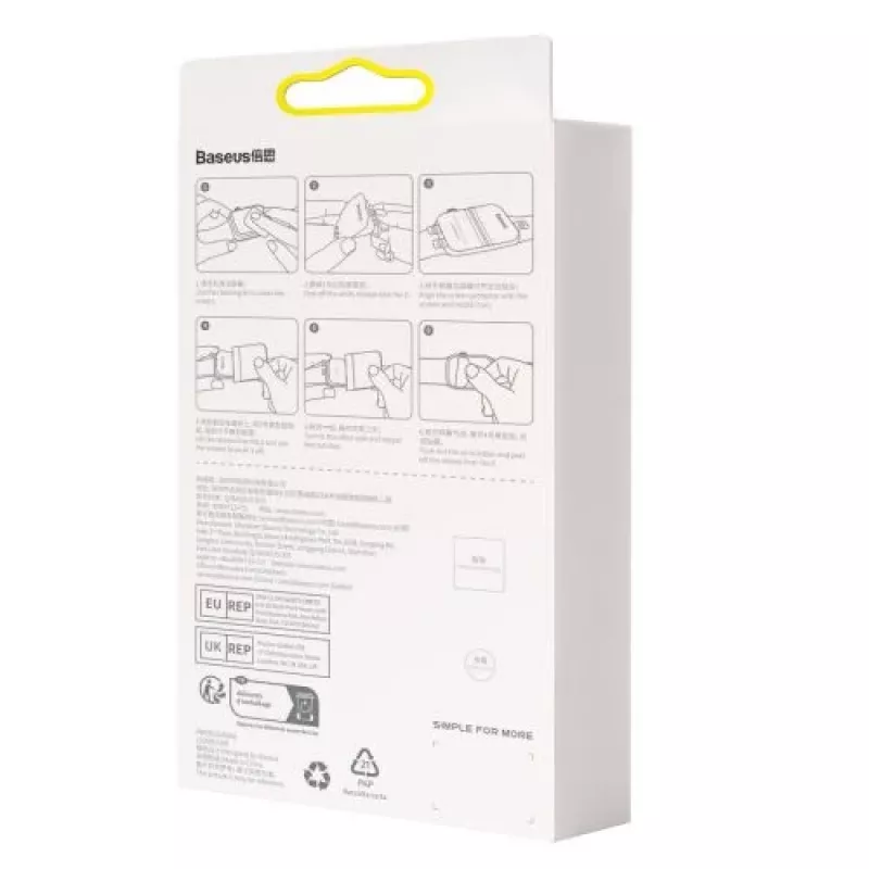 Baseus 41mm NanoCrystal Schutzfolie für Apple Watch 7/8/9, 2er-Pack, klar