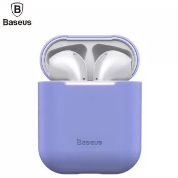 Baseus Apple Silica Series Ultra-dünne Silikon-Schutzhülle für AirPods 1 / 2 Violett
