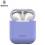 Baseus Apple Silica Series Ultra-dünne Silikon-Schutzhülle für AirPods 1 / 2 Violett