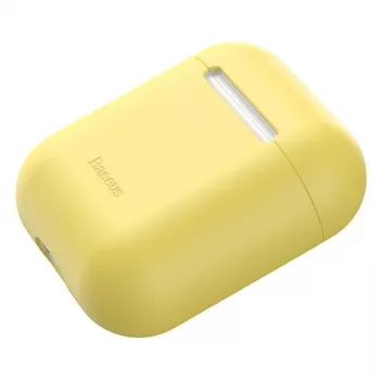 Baseus Apple Silica Series Ultra-dünne Silikon-Schutzhülle für AirPods 1/2 Gelb