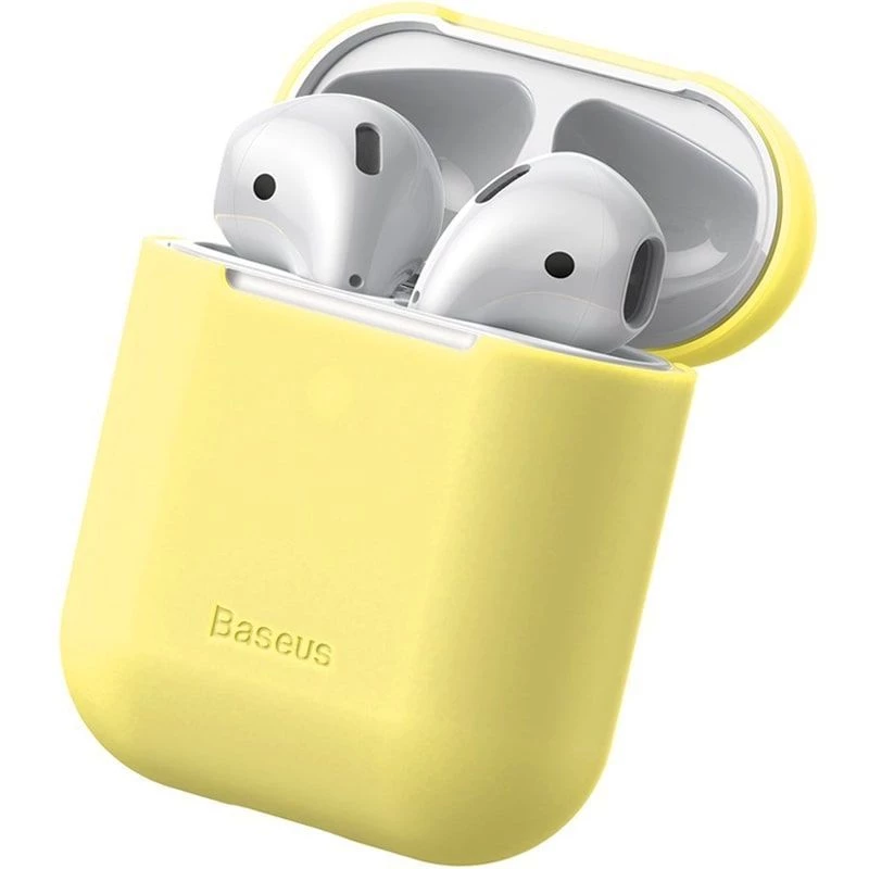Baseus Apple Silica Series Ultra-dünne Silikon-Schutzhülle für AirPods 1/2 Gelb
