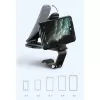 Baseus Big Mouth Pro Handyhalterung - Armaturenbrett- & Windschutzscheibenhalterung, 360° Drehung, ausziehbarer Arm, Schwarz
