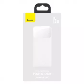 Baseus Bipow Powerbank mit Display 10000mAh 15W (Overseas Edition) Weiß