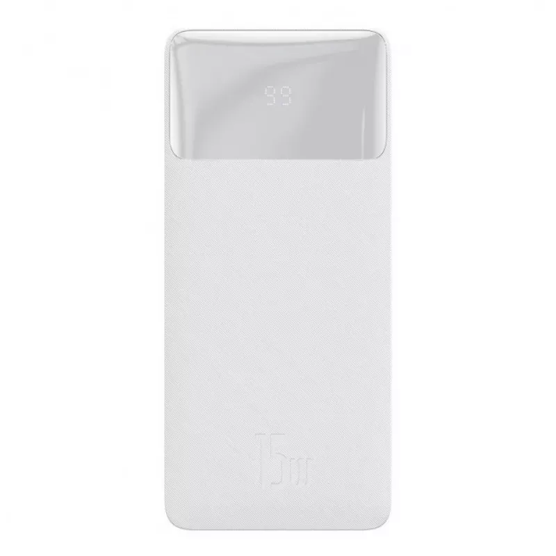 Baseus Bipow Powerbank mit Display 10000mAh 15W (Overseas Edition) Weiß