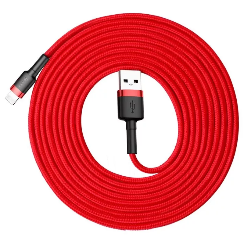 Baseus Cafule Lightning-Kabel 2A 3m Rot/Schwarz (CALKLF-R09)