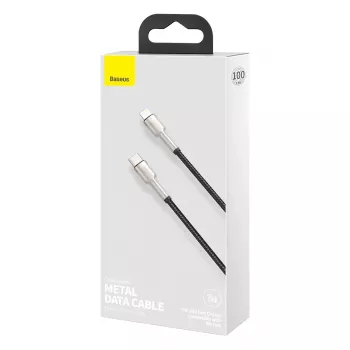 Baseus Cafule Series Metal USB-C auf Lightning Kabel PD 20W 1m Schwarz