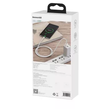 Baseus Cafule USB-A auf USB-C Kabel, 66W, 1m, Weiß