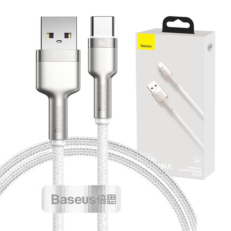 Baseus Cafule USB-A auf USB-C Kabel, 66W, 1m, Weiß
