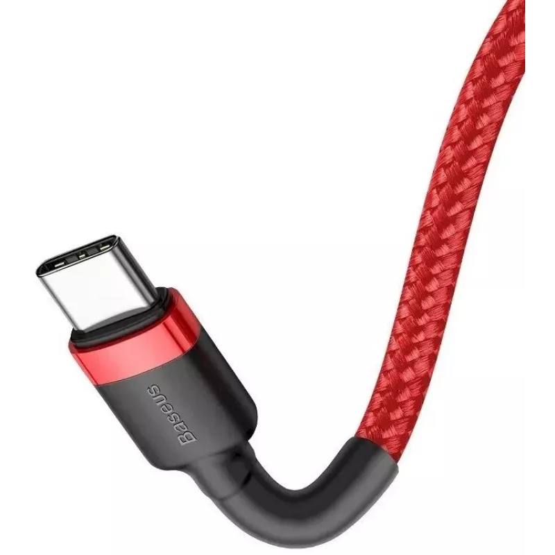 Baseus Cafule USB-C auf USB-C PD 2.0 60W Flash-Ladekabel, 2m, Rot (CATKLF-H09)