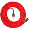 Baseus Cafule USB-C auf USB-C PD 2.0 60W Flash-Ladekabel, 2m, Rot (CATKLF-H09)