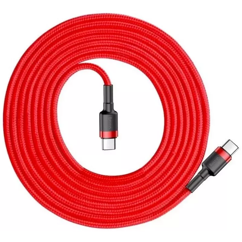 Baseus Cafule USB-C auf USB-C PD 2.0 60W Flash-Ladekabel, 2m, Rot (CATKLF-H09)