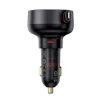 Baseus Car Charger Enjoyment Pro Fast Charger Type-C Female, Lightning Male (0,75 m) Eingebautes einziehbares Kabel, 55W Schwarz EU