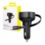 Baseus Car Charger Enjoyment Pro Fast Charger Type-C Female, Lightning Male (0,75 m) Eingebautes einziehbares Kabel, 55W Schwarz EU