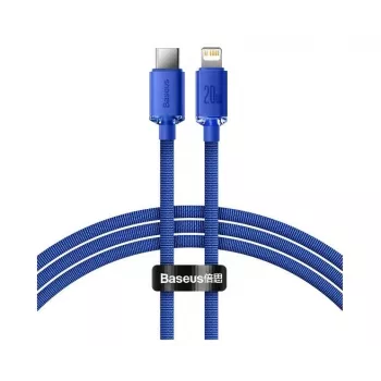 Baseus Crystal Shine Series USB-C auf Lightning Kabel 1,2m Blau 20W Schnellladung & Datensynchronisation