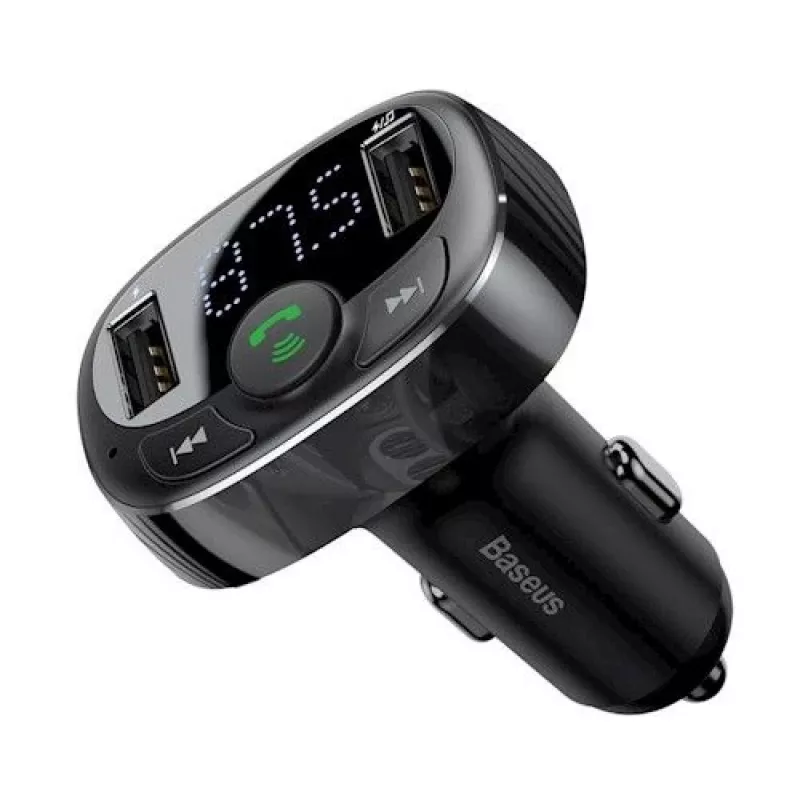 Baseus FM Transmitter T-Type S-09A Bluetooth MP3 Autoladegerät Schwarz