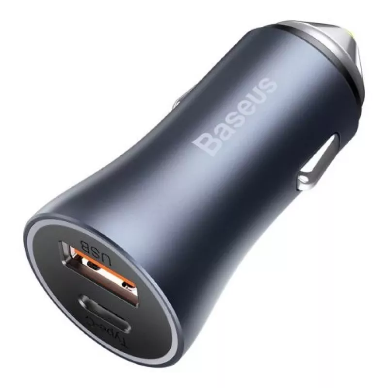 Baseus Golden Contactor Pro Auto-Ladegerät 40W USB-A USB-C QC4.0+ PD SCP Grau