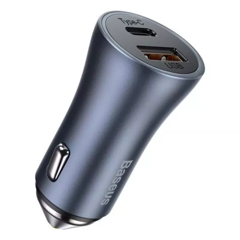 Baseus Golden Contactor Pro Auto-Ladegerät 40W USB-A USB-C QC4.0+ PD SCP Grau