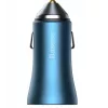 Baseus Golden Contactor Pro Dual Quick Car Charger 40W mit USB-C auf Lightning Kabel 1m Blau