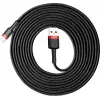 Baseus Lightning Cafule Kabel 2A, 3m Rot/Schwarz (CALKLF-R91)