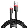 Baseus Lightning Cafule Kabel 2A, 3m Rot/Schwarz (CALKLF-R91)