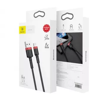 Baseus Lightning Cafule Kabel 2A, 3m Rot/Schwarz (CALKLF-R91)