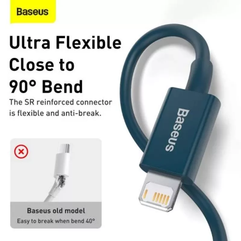 Baseus Lightning Superior Series Kabel, Schnellladung, Daten 2,4A, 1m Blau (CALYS-A03)