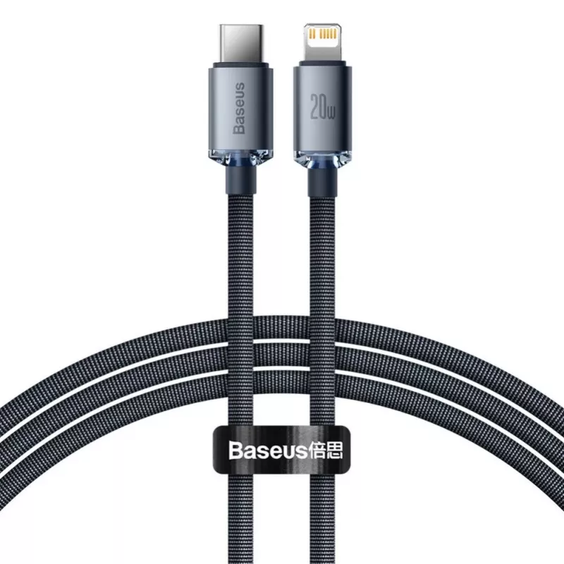 Baseus Lightning auf USB-C PD QC Kabel 20W 480Mbps 1,2m Schwarz