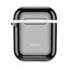 Baseus Metallic Shining Ultra-dünne Silikon-Schutzhülle mit Haken für AirPods 1 / 2 Schwarz