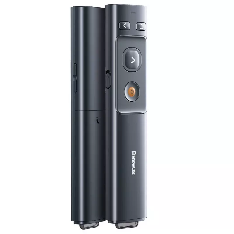 Baseus Orange Dot Wireless Presenter mit rotem Laserpointer (2,4 GHz, USB-A, Space Grey)