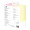 Baseus Popsicle 5200mAh 20W Powerbank mit integriertem Lightning-Kabel und weißem Baseus Simple USB-C auf USB-C 60W 30cm Kabel - Gelb-Pink