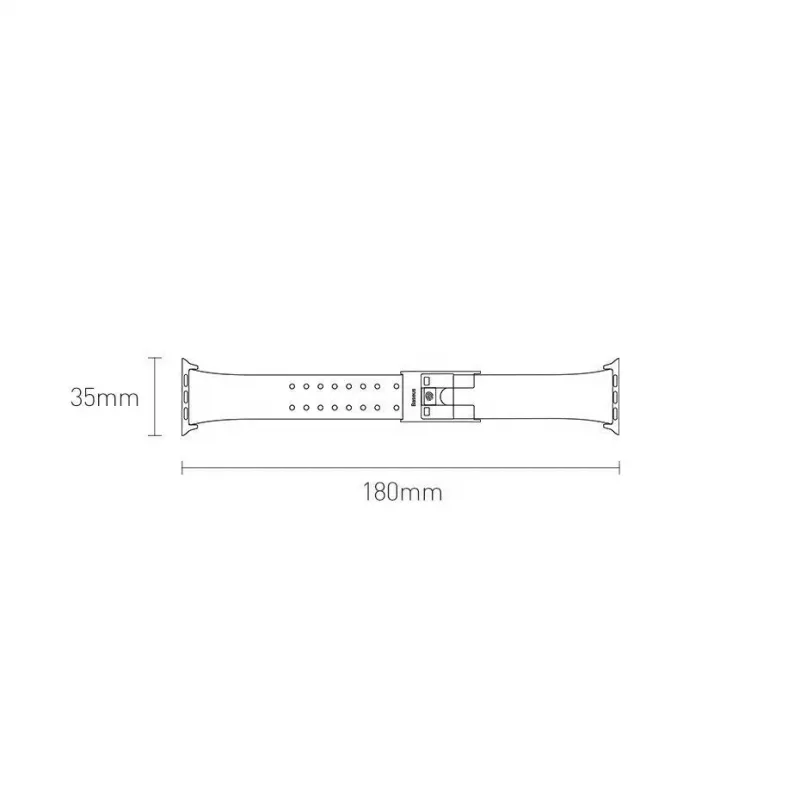 Baseus Slip-Thru Armband für Apple Watch 3/4/5/6/SE 38mm/40mm Schwarz (LBWSE-01)